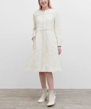 TOCCA 【消臭】SWEET TWINKLE ツイードコート アイボリー系