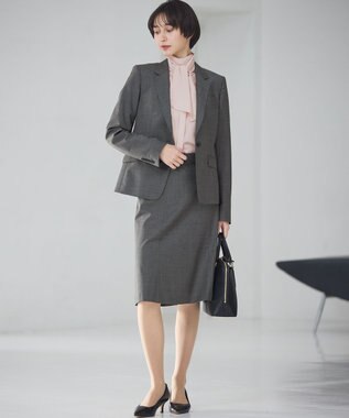 23区 【セットアップ対応】ファインネスウール 一つ釦 ジャケット グレー系