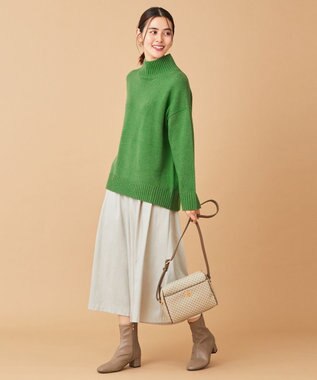 ANY ラムウールバックテイルニット ライトグリーン系