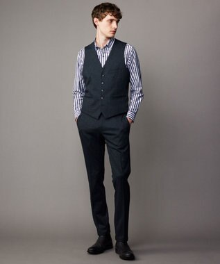 JOSEPH ABBOUD 【ストレッチ/弱撥水】ムリネ ジャージ ベスト ネイビー系