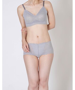 WACOAL ショーツ 【GOCOCi ゴコチ】 CGG297とペア 肌あたりのやさしいレース アウターにひびきにくい はきこみ丈あさめ レディース PGG197 /ワコール グレー