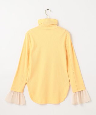 組曲 【洗える】フライスタートルネック カットソー ライトオレンジ系