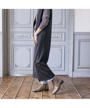 ing <ing>【WEB限定】【サスティナブルシリーズ】レースアップショートブーツ オーク