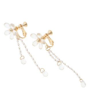 Maison de FLEUR クリアフラワーイヤリング Clear