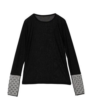 earth music&ecology チュールビジュープルオーバー Black