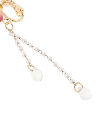 Maison de FLEUR クリアフラワーイヤリング Pink