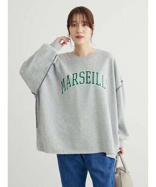 Green Parks ・ＲＡＹ　ＣＡＳＳＩＮ　ロゴｐｔカラーステッチスウェット Gray Mixture