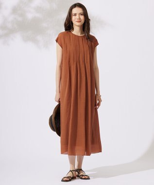 自由区 L 【カタログ掲載・接触冷感・洗える】ラミーローン ワンピース コッパー