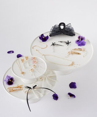 Maison de FLEUR クリアフラワーイヤリング Pink