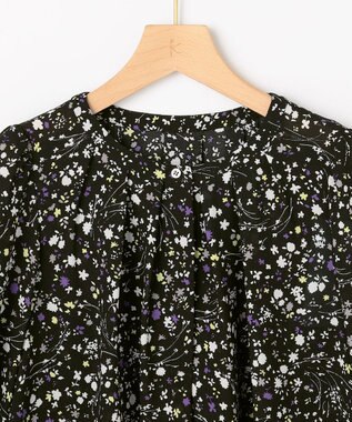 組曲 S プティフラワープリント ブラウス ブラック系5