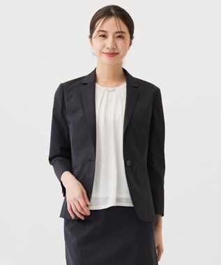 J.PRESS LADIES S 【セットアップ対応・洗える・撥水・防汚】コットンFITTYシャーク テーラード ジャケット