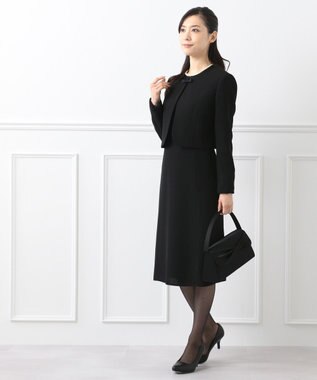 組曲 NOIR モランナ経二重 ジャケット+ワンピース ブラック系