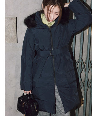 Te chichi 【宮本茉由着用】フードロングダウンコート