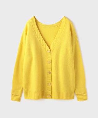 GRACE CONTINENTAL 前後2WAYニットカーディガン イエロー