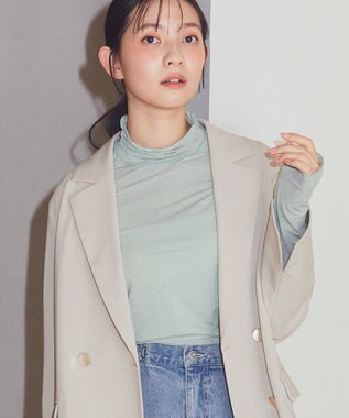 earth music&ecology シアーラメハイネックプルオーバー