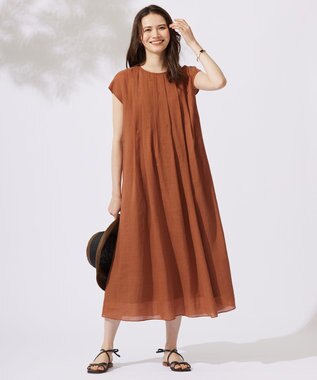 自由区 L 【カタログ掲載・接触冷感・洗える】ラミーローン ワンピース コッパー