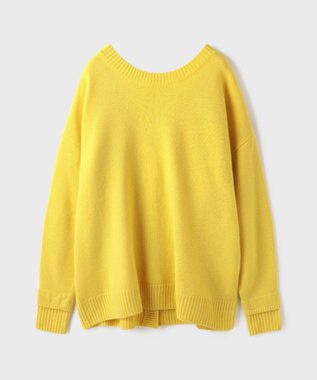 GRACE CONTINENTAL 前後2WAYニットカーディガン イエロー