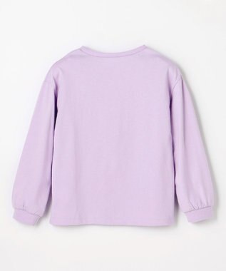 ANY KIDS アニマルモチーフ長袖Tシャツ ラベンダー×ねこ