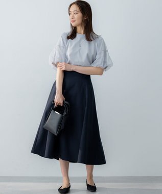 組曲 L 【VERY掲載・WEB限定】チュールカバー カットソー ライトグレー系