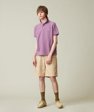 J.PRESS MEN 【大人気 / 10色展開】バックブル カノコレジメン ポロシャツ パープル系