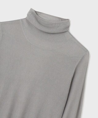 GRACE CONTINENTAL シアーリブタートルトップ グレー