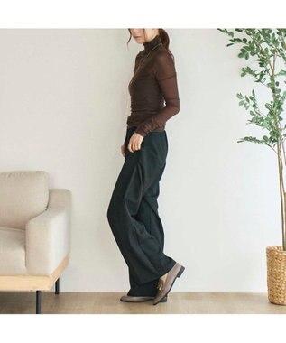 MODE ET JACOMO <carino>【レイン対応】バックルソフトスクエアトゥローファー オーク