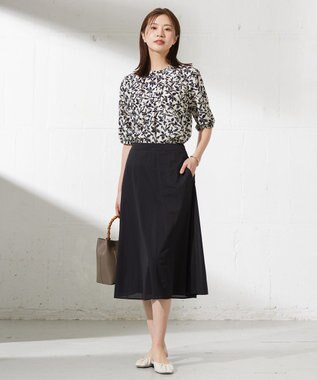 J.PRESS LADIES 【洗える】ボタニカルプリント ブラウス アイボリー系5