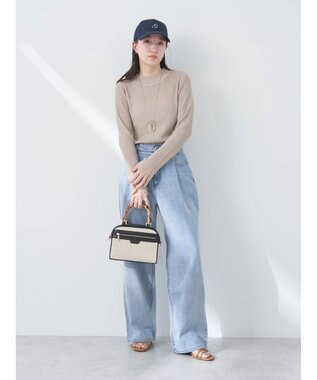 earth music&ecology バンブーテイストハンドルバッグ Beige