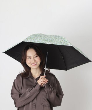 MOONBAT 【 遮光率100％/遮熱/UV/軽量】MACKINTOSH PHILOSOPHY(マッキントッシュフィロソフィー)晴雨兼用日傘 Snowblue Garden Barbrella バーブレラ 折りたたみ傘 フワクール生地使用 グリーン