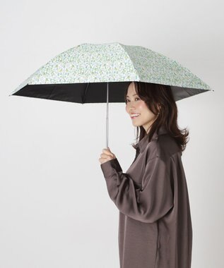 MOONBAT 【 遮光率100％/遮熱/UV/軽量】MACKINTOSH PHILOSOPHY(マッキントッシュフィロソフィー)晴雨兼用日傘 Snowblue Garden Barbrella バーブレラ 折りたたみ傘 フワクール生地使用