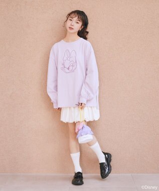 earth music&ecology 【予約】Disney/アソート巾着ポーチ ラベンダー