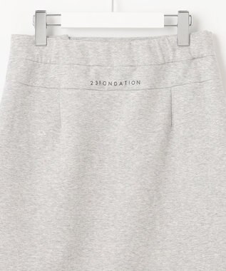 23区GOLF 安心の長めの着丈【23Fondation/WOMEN】スクエア スカート ライトグレー系