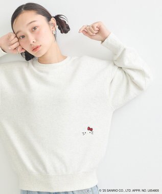 earth music&ecology チャンピオン　ハローキティ×ｅｍａｅ裏毛プルオーハ Oatmeal