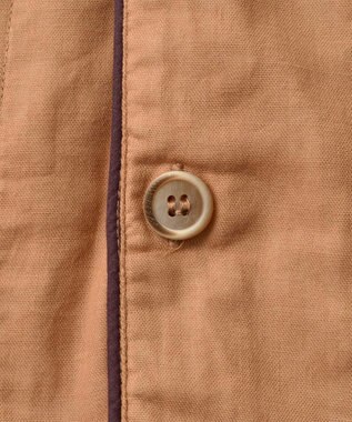 京和晒綿紗 【紗栄子さん愛用パジャマの色違い/UNISEX】ガーゼパジャマ 2重合わせ 柿渋 柿渋染め