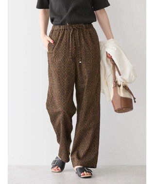 AMERICAN HOLIC 更紗プリントリラックスパンツ Brown