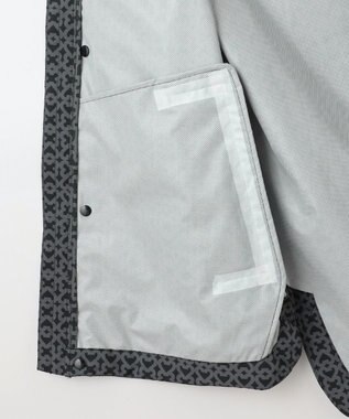 23区GOLF 【MEN】モノグラム レインブルゾン 2WAYストレッチ 透湿防水 防風 撥水 ポケッタブル ブラック系5