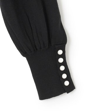 23区 【CLASSY.1月号掲載】ウールブレンド パール ニットワンピース ブラック系