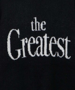 WEGO フラッフィーロゴジャガードニットプルオーバー ブラック