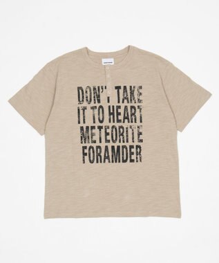 WEGO 【ユニセックス着用ITEM】ビッグロゴスラブヘンリーネックT（SS） ベージュ