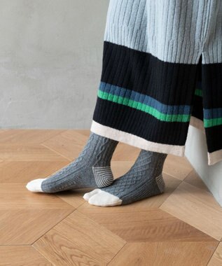 TRICOTE TABI CABLE SOCKS／ 95GRAY