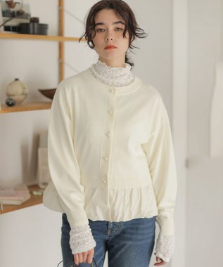 組曲 【前後着用可】バルーンドッキング ニット ホワイト系