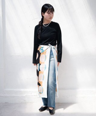 Marca ＜秋の新色！＞ 【the PORT by marca】LIGHT 大判 シルクツイル スカーフ CAMEL