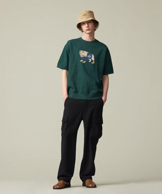 J.PRESS YORK STREET 【UNISEX】ジャージライクツイル カーゴパンツ ブラック系