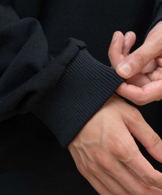 WEGO 【ユニセックス着用ITEM/MLサイズ展開】モチーフロゴポロスウェット ブラック