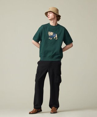 J.PRESS YORK STREET 【UNISEX】ジャージライクツイル カーゴパンツ ブラック系
