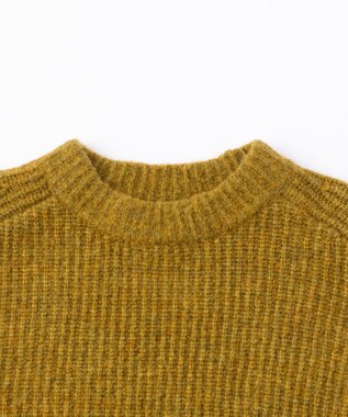 UNFILO MENS ヘアリー クルーネックニット イエロー