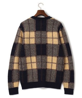 J.PRESS MEN ブークレジャガード ブラックウォッチクルー ニット ネイビー系7