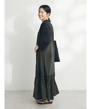 CRAFT STANDARD BOUTIQUE 切替ティアードキャミワンピース Charcoal Gray