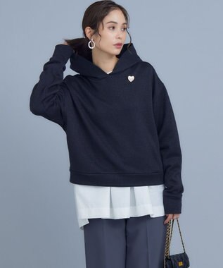 組曲 L 【WEB限定】シャイニーラメパーカー ブラック系