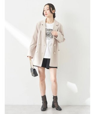 earth music&ecology ダブルテーラードジャケット Beige